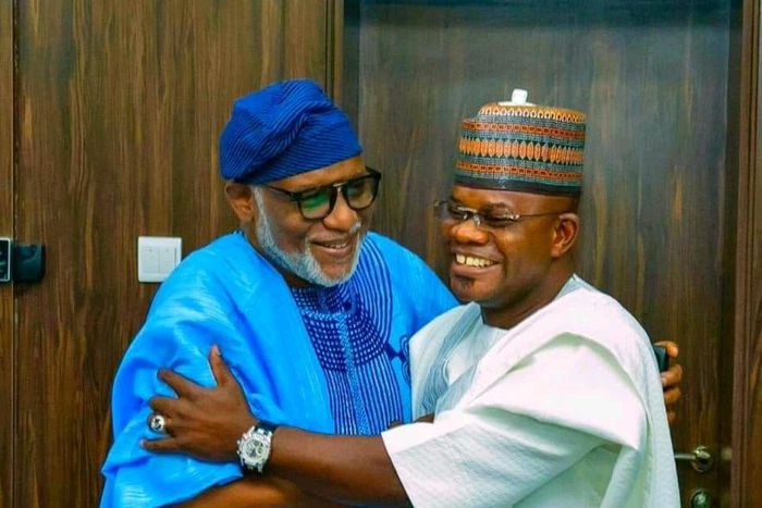Ondo state Governor, Rotimi Akeredolu and his Kogi state counterpart, Yahaya Bello.