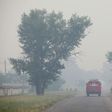 The fires erupted in eastern Ukraine on Monday