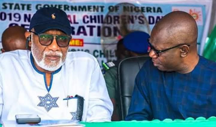 Governor Rotimi Akeredolu and his deputy, Agboola Ajayi have been at each others' throat recently (The Sun)