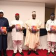 L-R: Executive Vice Chairman, Nigerian Communications Commission (NCC), Prof. Umar Danbatta; Member, Senate Committee on Communications, Senator Obinna Ogba; Minister of Communications and Digital Economy, Dr. Isa Ali Ibrahim Pantami; Chairman, Board o...
