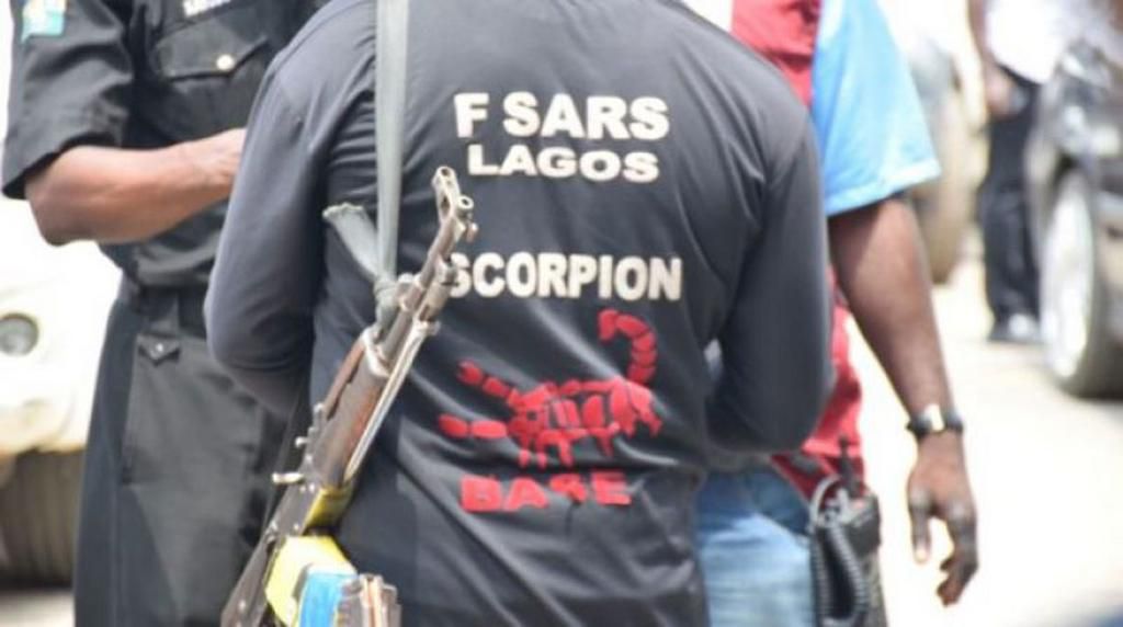 An illustrative image of an officer of the Federal Special Anti-Robbery Squad (FSARS) in Lagos [Guardian]