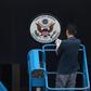 A worker removes the Great Seal of the United States from the front of the US consulate in the Chinese city of Chengdu