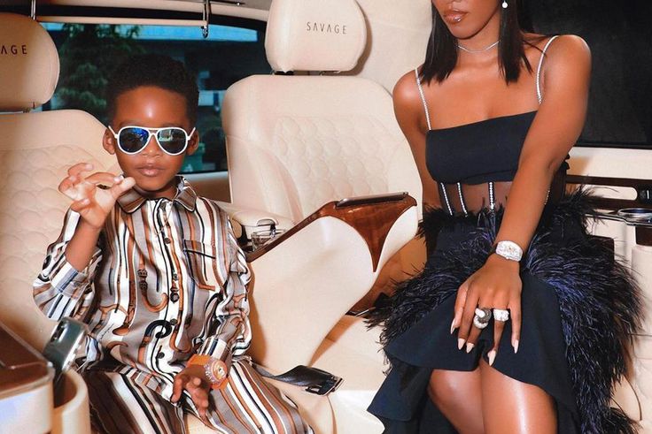 Tiwa Savage and her son, Jamil [Instagram/TiwaSavage]