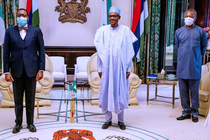 President Buhari receives Akin Adesina at the State House on June 2, 2020 (Presidency)