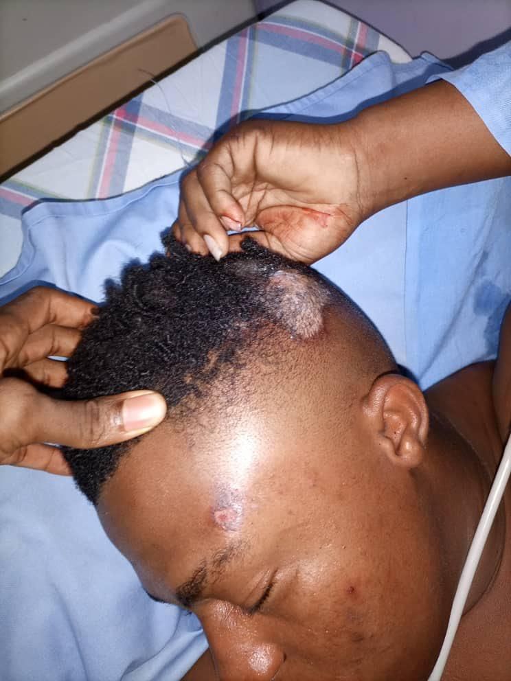 The victim of the incident was rushed to a hospital to receive medical treatment [Twitter/@fkeyamo]