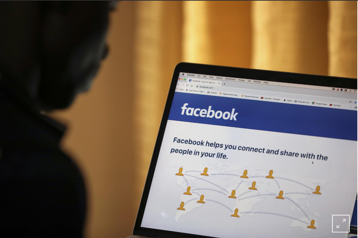 A Facebook user in Nigeria (Reuters)