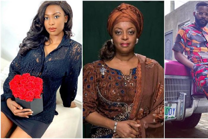 Dieziani Alison Madueke's comments on internet fraudsters has received a lot of reactions from celebrities [Instagram/Bolanle] [Instagram/diezianialisonmadueke] [Instagram/FalTheBahdGuy]