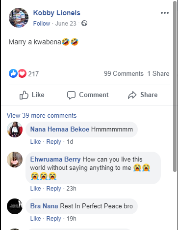 Emotional messages for Kobby