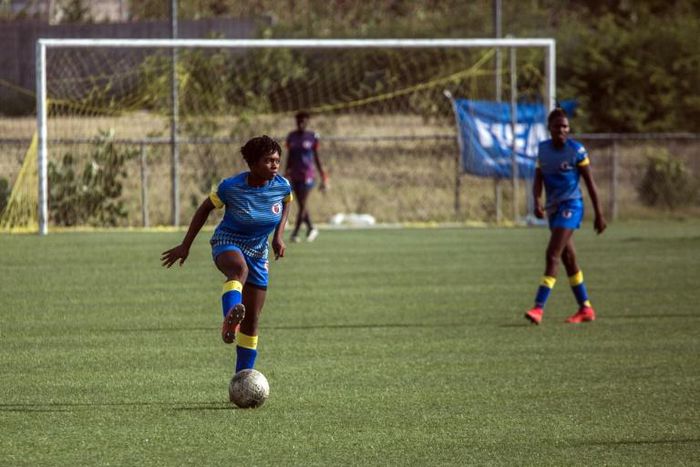 Girls are seen practicing at Haiti's national football training center in Croix-des-Bouquets, outside the capital Port-au-Prince -- and now at the center of troubling allegations against the country's football federation chief