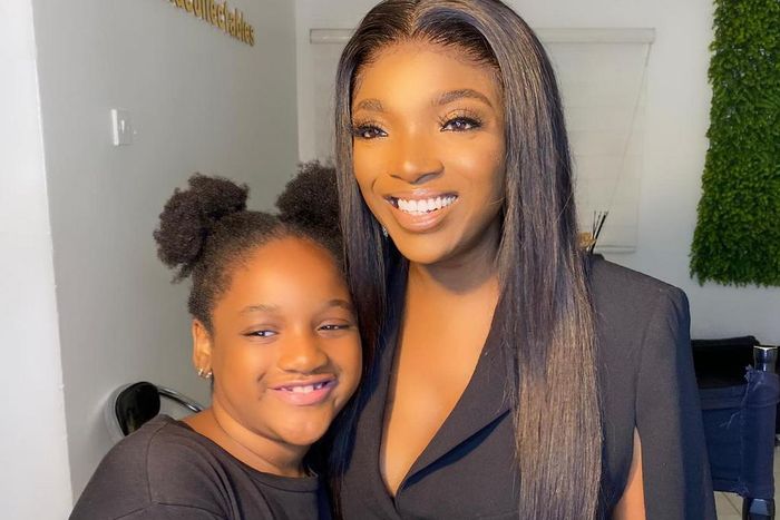 Annie Idibia and her daughter, Olivia [Instagram/AnnieIdibia]