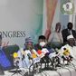 Edo Governorship Primaries Committee head, Governor Hope Uzodinma and other members of the committee at a press briefing. [Twitter/@HE_HopeUzodimma]