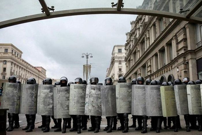 Belarusian demonstrators have faced an intense police crackdown
