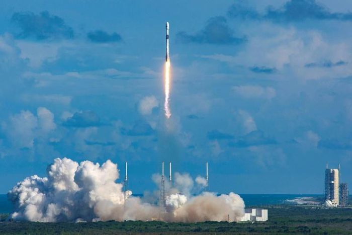 The Falcon 9 rocket carrying the  ANASIS-II satellite blasted off from Cape Canaveral Air Force Station in Florida