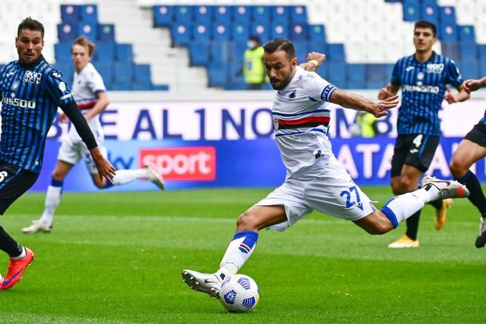 Quagliarella (R) scored the opening goal