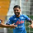 Napoli forward Hirving Lozano (L) scored twice but Lorenzo Insigne (R) went off injured.