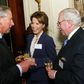 David Starkey (R) seen here in 2007 with Britain's Prince Charles, Prince of Wales, has resigned from his position at Cambridge University