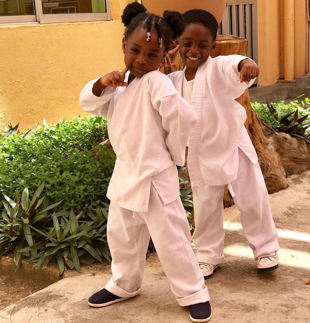 Imade and her karate buddy, Jamil [Instagram/RealImadeAdeleke]