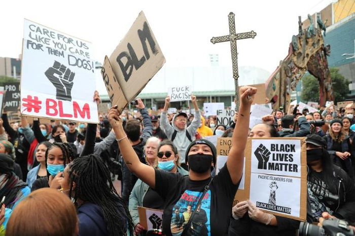 Thousands of New Zealand protesters gather in major cities to protest in solidarity against the killing of George Floyd in the United States