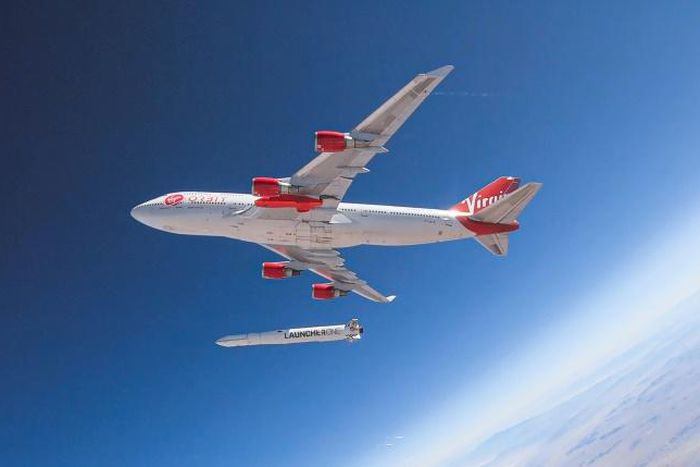 A test release of Virgin Orbit's LauncherOne rocket in July 2019