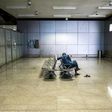 Empty: The arrivals gate Dakar's Blaise Diagne International Airport. Travel bans and a nightly curfew have had a huge economic impact in Senegal