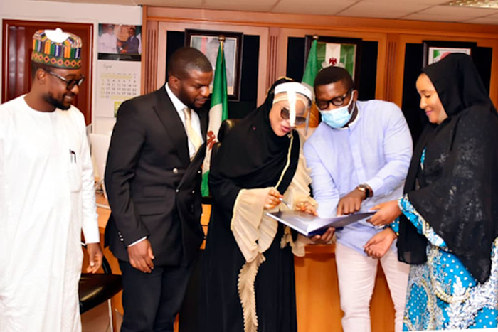 Sujimoto meets with a rare gem - the Mayor of FCT, Minister of state, Dr Ramatu Tijani Aliyu