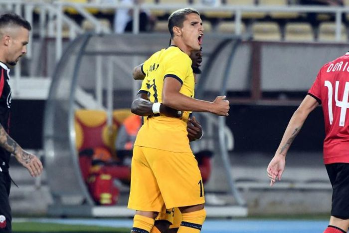 Erik Lamela scored the opening goal as Tottenham won 3-1 over Shkendija in Macedonia