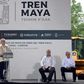 The so-called "Maya Train" is a pet project of Mexican President Andres Manuel Lopex Obrador -- he is seen here in  early June 2020 at a ceremony marking the laying of the first stone