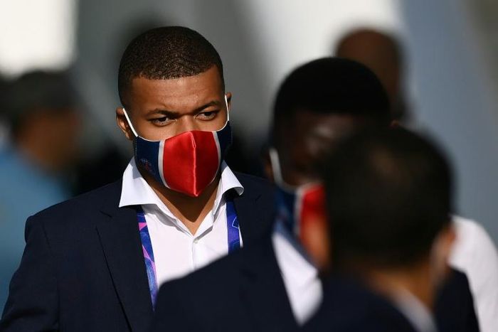 Paris Saint-Germain's French forward Kylian Mbappe had been in a race against time to recover for the game at the Estadio da Luz after hurting his ankle in a crunching tackle in the French Cup final against Saint-Etienne