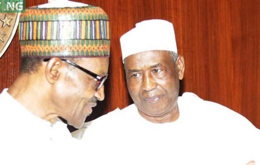 President Muhammadu Buhari (left) with Isa Funtua (right) [NAN]