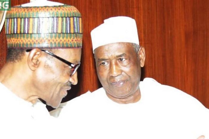 President Muhammadu Buhari (left) with Isa Funtua (right) [NAN]