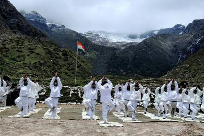More mellow times in 2019 as Indian and Chinese border troops do yoga together at the Nathu La Pass