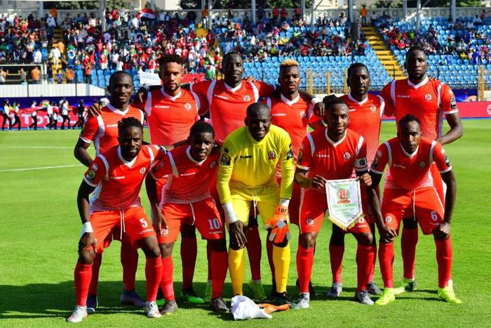 Burundi pose before an Africa Cup of Nations group match against Madagascar in Egypt last June