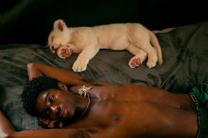 Alton Mason in a BTS shot from 'Rise in Light' [Vogue]