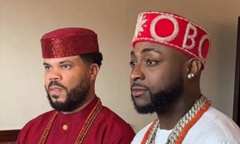 PHOTOS: Davido performs groomsmen duty at manager Asa Asika's wedding