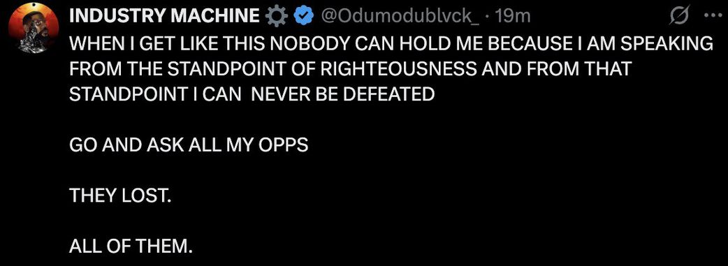Odumodublvck calls out music executives in new rant on X