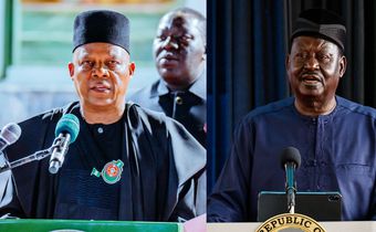 Entertainment news Celebrity gossip Movie and TV show updates Latest celebrity news Trending entertainment stories L-R: Nigeria's Vice President Kashim Shettima and former Kenyan Prime Minister Raila Odinga. [Facebook/Getty Images]