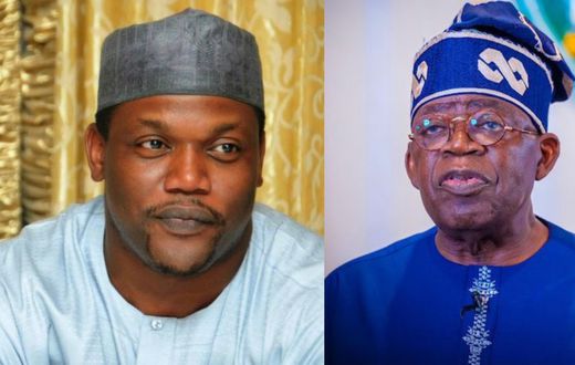 President Bola Tinubu and Muhammad Babangida, son of former military ruler Ibrahim Babangida