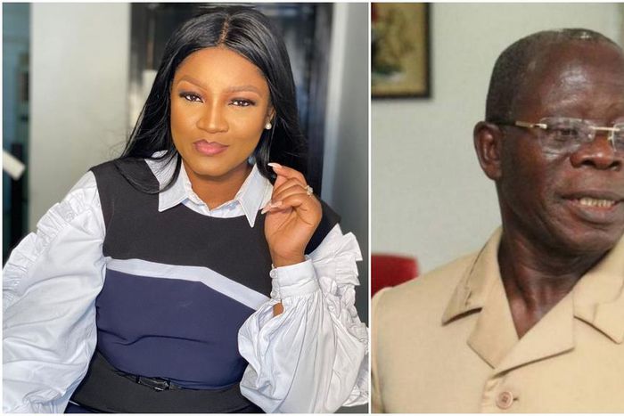 Nollywood actress Omotola Jalade Ekeinde and politician Adams Oshiomole [Instagram/RealOmosexy] [TheSun]