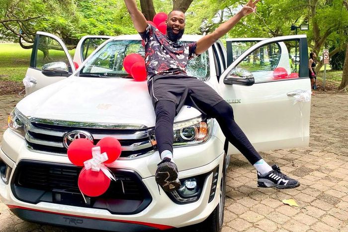 Reality TV star Tochi and his new truck [Instagram/TochiOfficial]