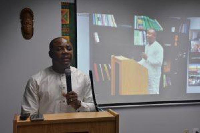 Permanent Secretary, Ministry of Foreign of Affairs, Amb. Gabriel Aduda, speaks at the Inaugural Nigeria Cultural Show exhibiting Nigeria’s diverse cultural heritage, sites and traditional festivals, which held at the Culture Centre, Nigeria House, New...