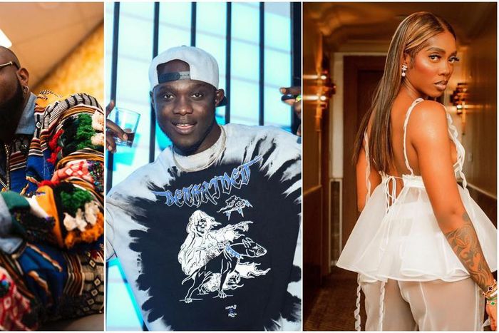 Music star Davido, the late Obama DMW and Tiwa Savage [Instagram/Davido] [Instagram/ObamaDMW] [Instagram/TiwaSavage]