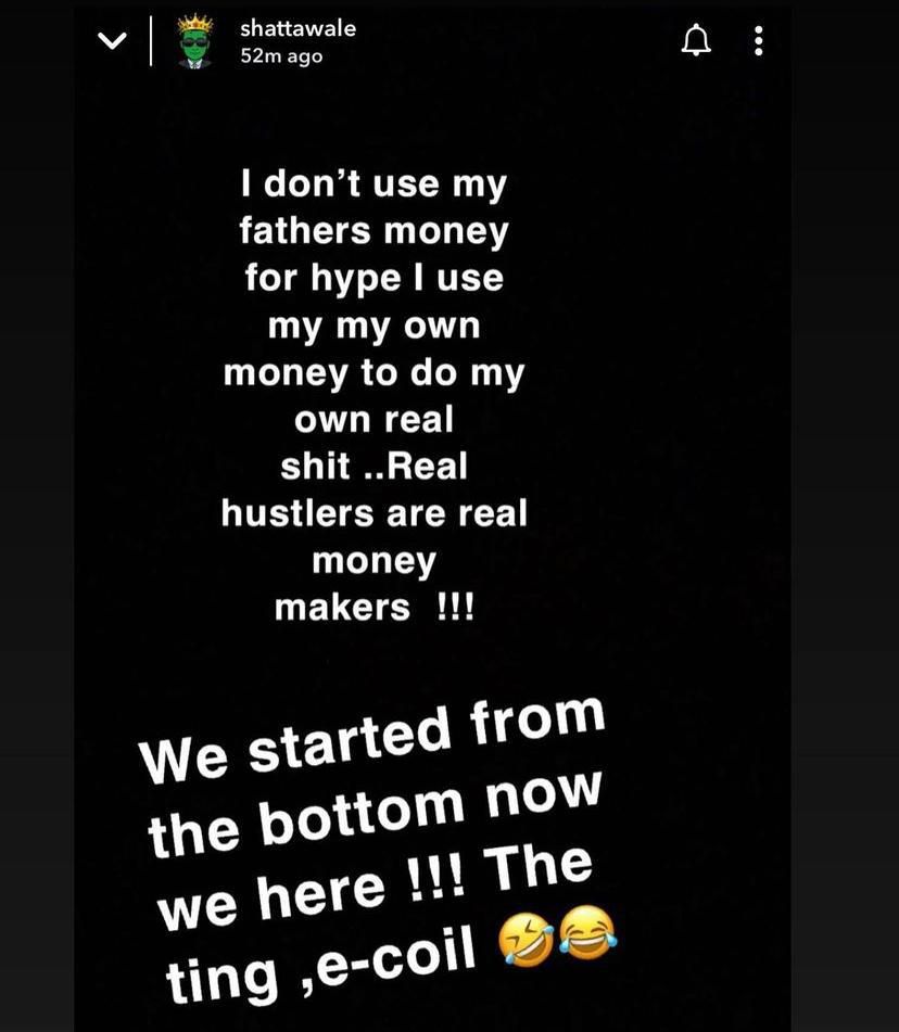 Shatta Wale shades Davido