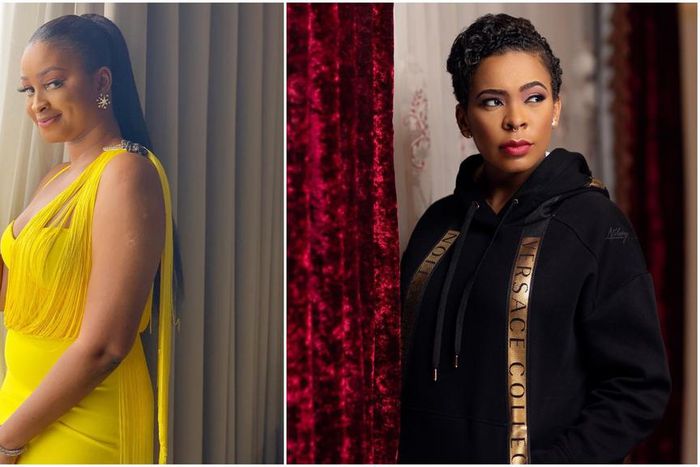 Nollywood actress Etinosa Idemudia and reality TV star TBoss [Instagram/EtinosaIdemudia] [InstagramOfficialTBoss]