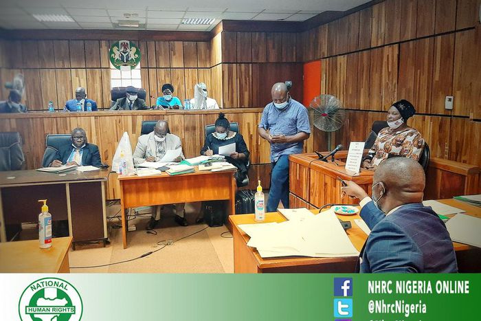National Human Rights Commission's panel sitting in Abuja. [Twitter/]