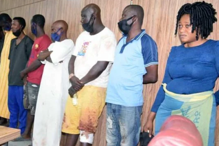 DSS paraded suspects from the raid on Sunday Igboho's house.