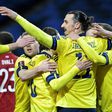 Zlatan Ibrahimovic set up Sweden's winning goal on his return to international football