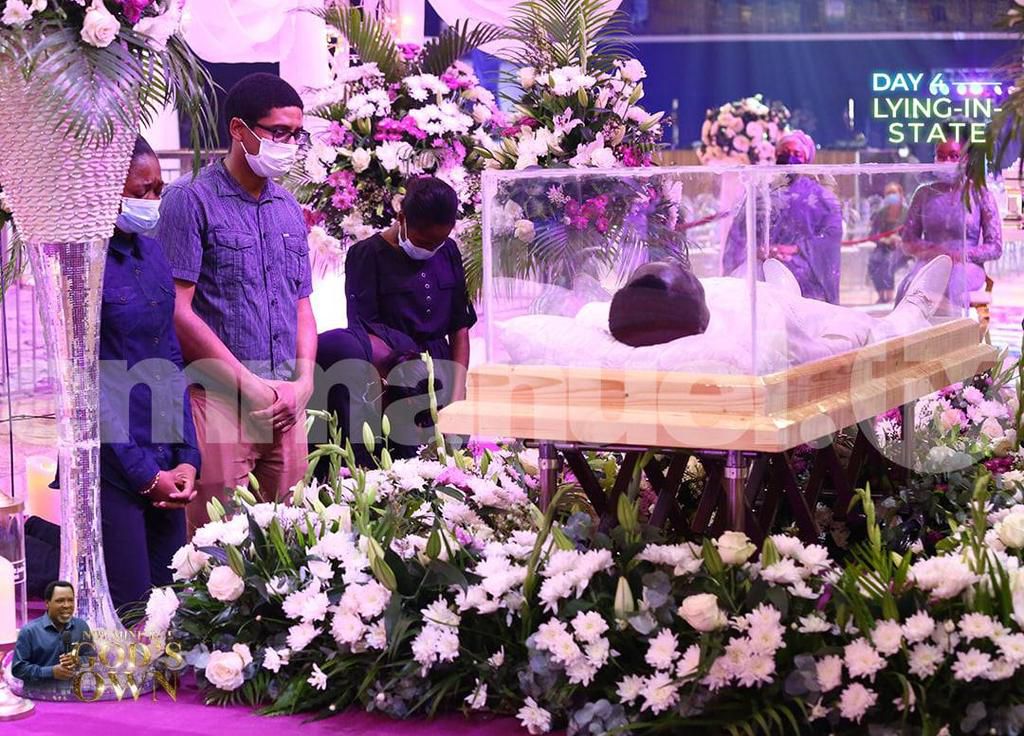 Here are photos from TB Joshua’s funeral service as he’s laid-in-state