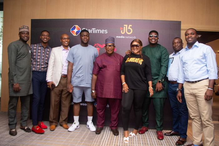Cast of 'Ile Alayo' series at recently held press conference [Chinedu Lazarus]