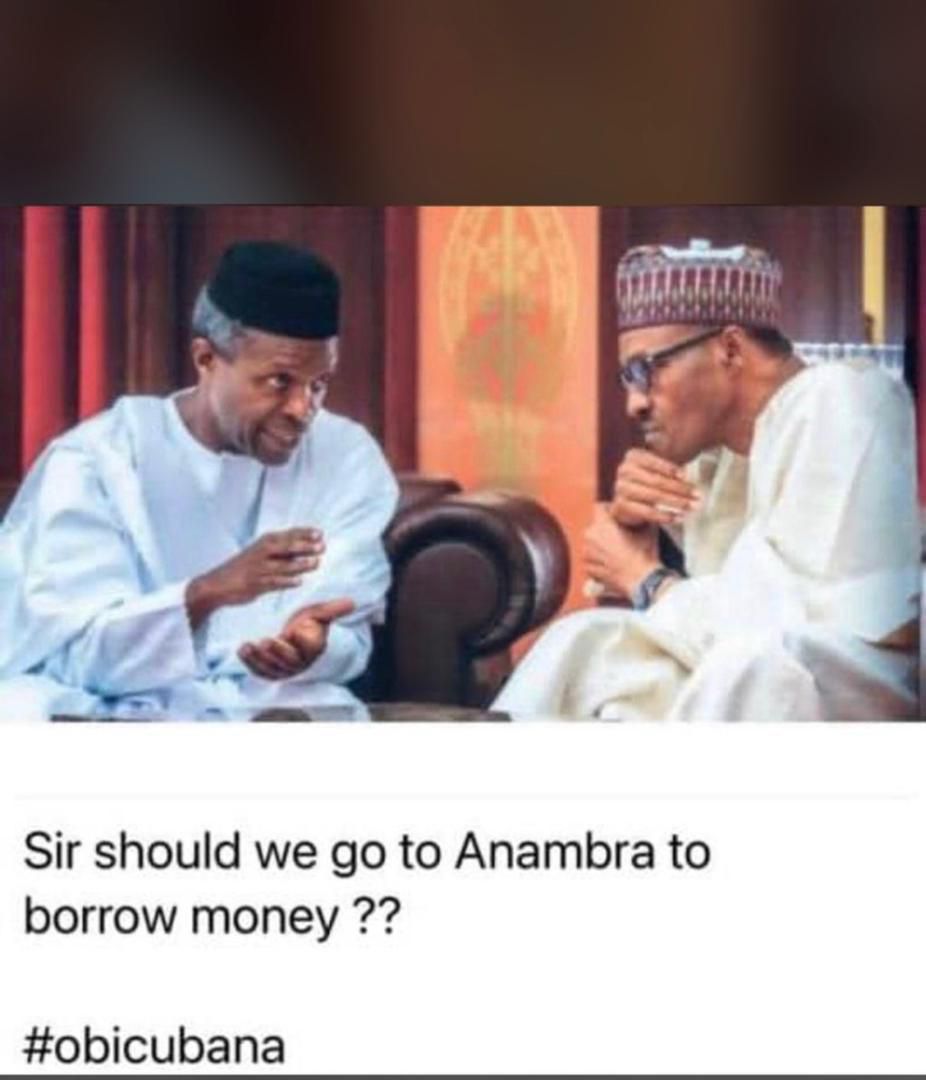 The meme featuring Osinbajo and Buhari