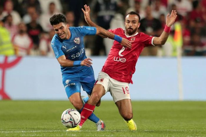 Ahmed Sayed (L) scored the winner in a dramatic Egyptian FA Cup quarter-final victory for Zamalek over Masr.